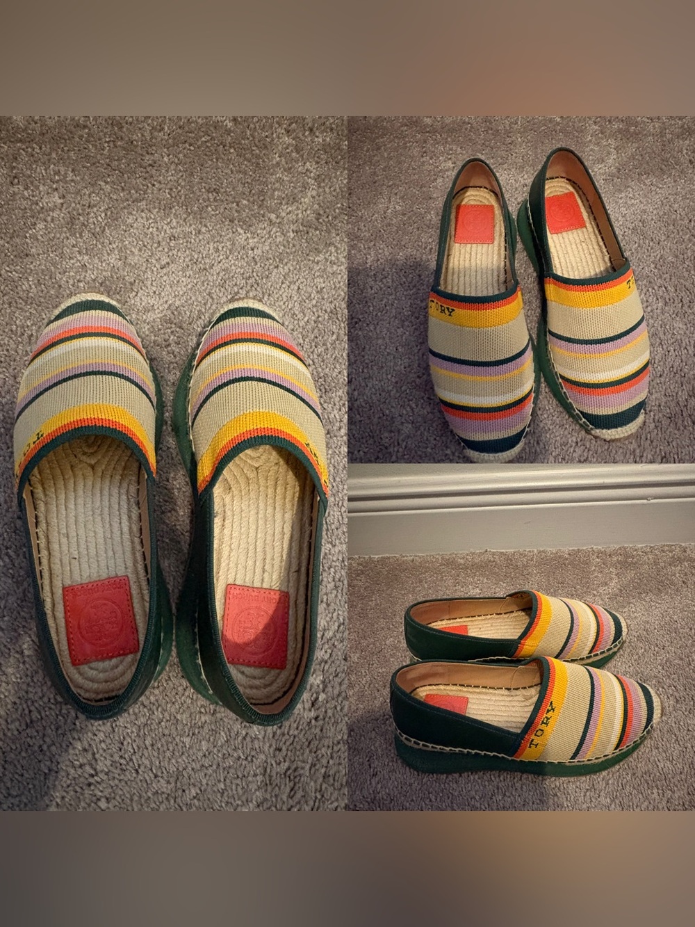 Striped Slip-On Espadrilles
